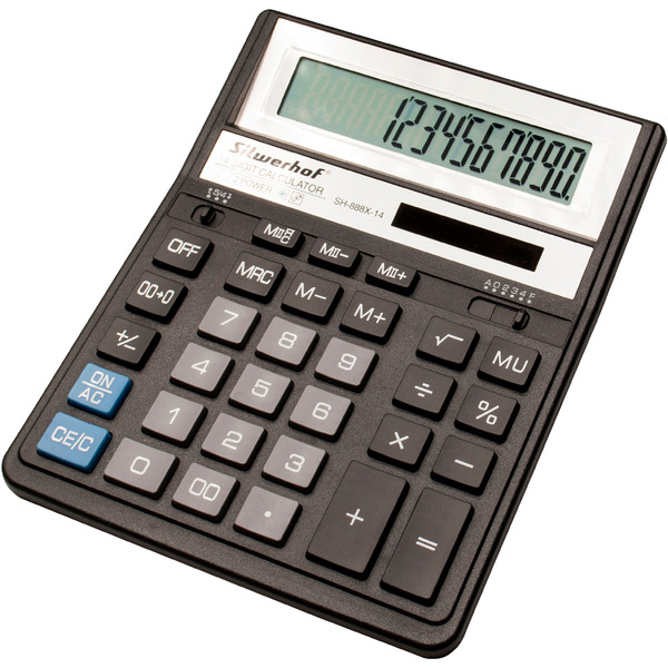 Калькулятор Silwerhof SH-888X-14 (черный)