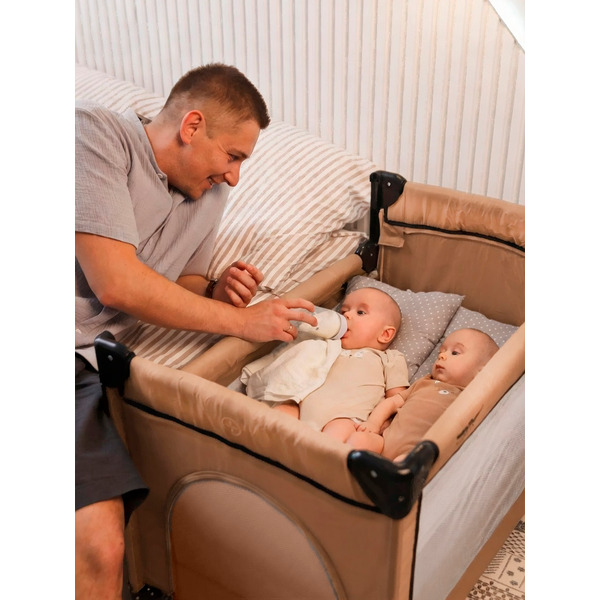 Кровать-манеж Martin Noir Nearby (Elan Вrown)