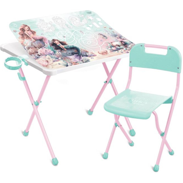 Комплект мебели с детским столом Ника КАМ-Р/Р С русалочкой