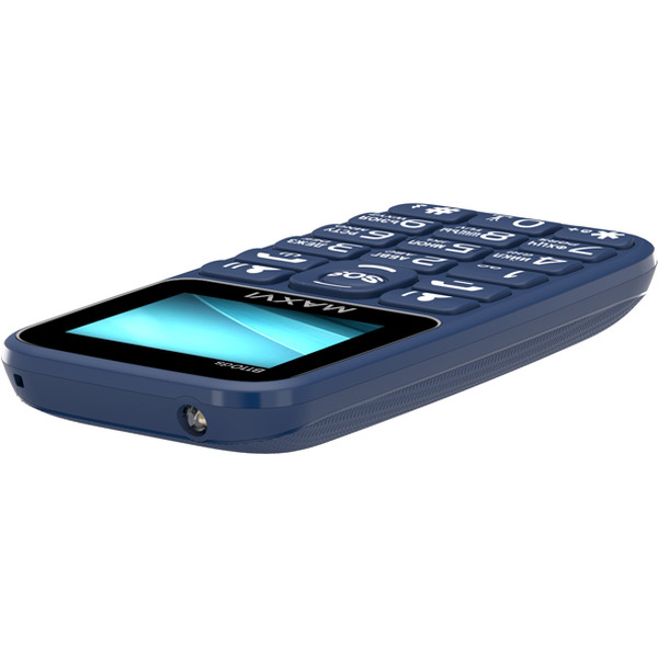 Мобильный телефон Maxvi B110ds +ЗУ WC-112 (синий)