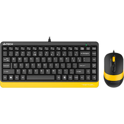 Офисный набор A4Tech Fstyler F1110 (черный/желтый)