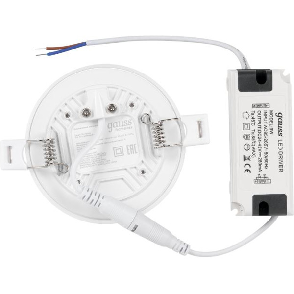 Точечный светильник Gauss Frameless 9W 4000K 967511209