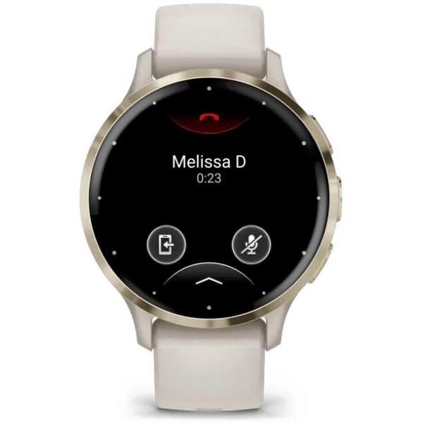 Умные часы Garmin Venu 3S (слоновая кость, с силиконовым ремешком)
