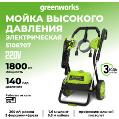 Мойка высокого давления Greenworks GPW2000II 5106707