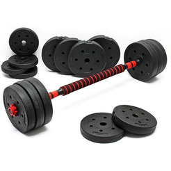 Набор композитных гантелей AMETIST 24 кг (с соединительным грифом)