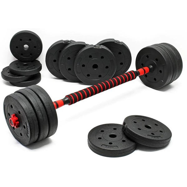 Набор композитных гантелей AMETIST 24 кг (с соединительным грифом)