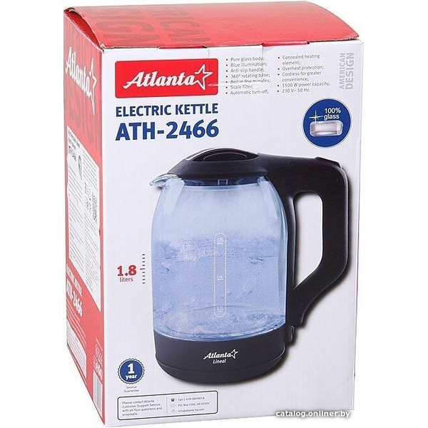 Электрический чайник Atlanta ATH-2466 (черный)
