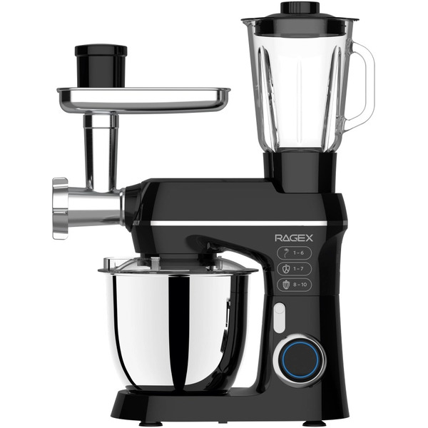 Кухонный комбайн 15 в 1 RAGEX R118-001 (глубокий черный)