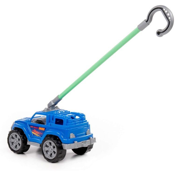 Игрушка-каталка Полесье Легионер с ручкой 63912 (синий)