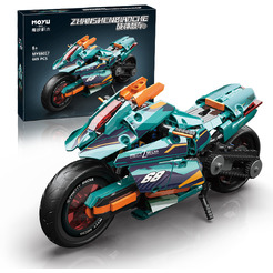 Игрушка конструктор MOYU Motorcycle  MY88017 (с пультом дистанционного управления и набором электродвигателей)