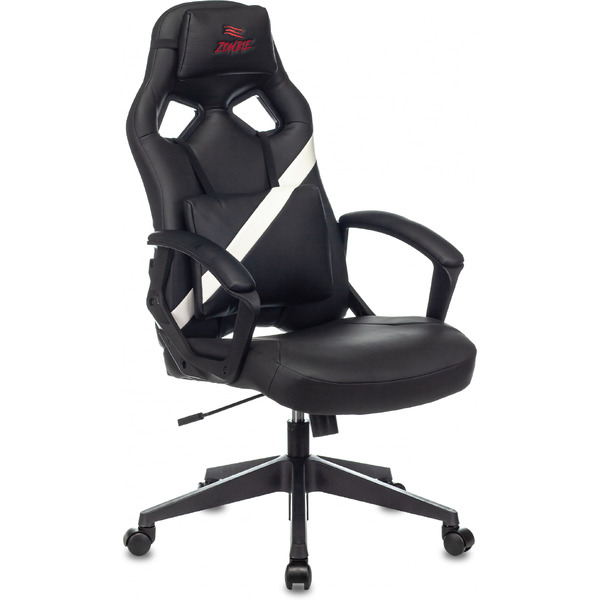 Кресло геймерское Бюрократ Zombie Driver (черный/белый)