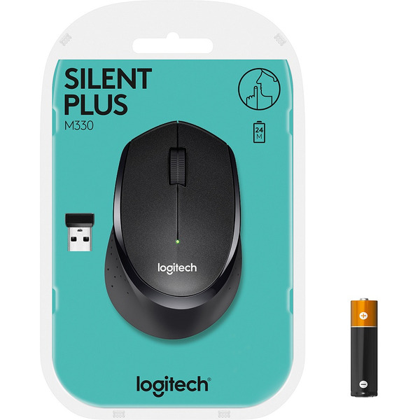 Мышь LOGITECH M330 Silent Plus (910-004909) черный