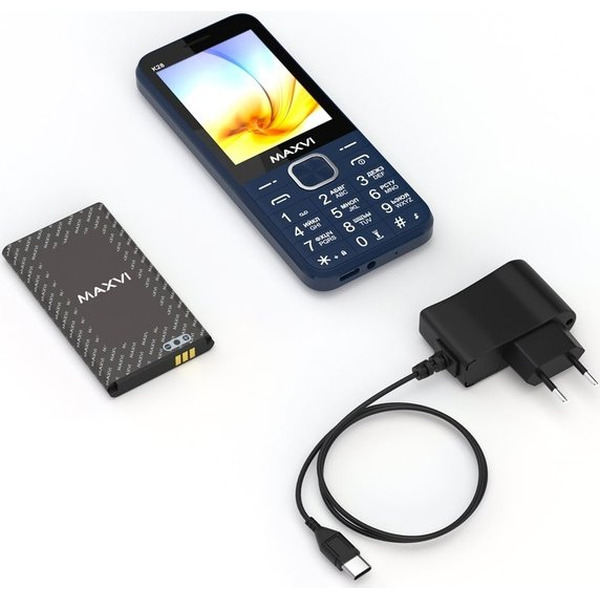Кнопочный телефон Maxvi K28 (синий)