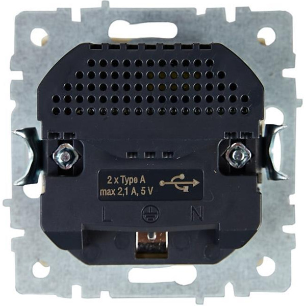 Розетка IEK Brite BR-R14-16-U21-D21-K10