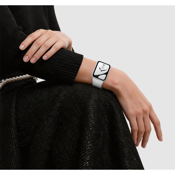 Фитнес-браслет Xiaomi Smart Band 10 Pro BHR095AGL (белая керамика, с белым силиконовым ремешком)