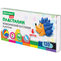 Пластилин классический BRAUBERG KIDS 106435