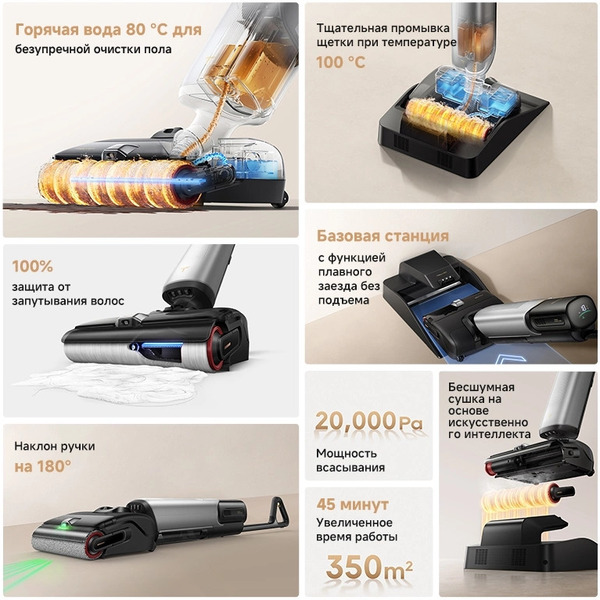 Вертикальный моющий пылесос Trouver Wet and Dry Vacuum X4 Pro (HMH17A)