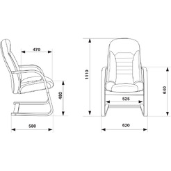 Кресло Бюрократ T-9923WALNUT-AV (черный)