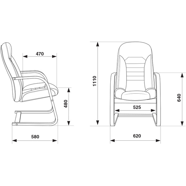 Кресло Бюрократ T-9923WALNUT-AV (черный)