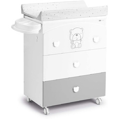 Комод пеленальный CAM CASSETTIERA ORSO (группа 0/3), Тедди серый, белый/серый