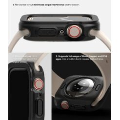 Чехол Ringke Air Sports для Apple Watch 9/8/7 45mm, SE3/SE2/SE/6/5/4 44mm BLACK