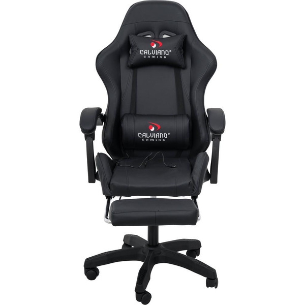 Вибромассажное кресло Calviano 1584 (черное PU)