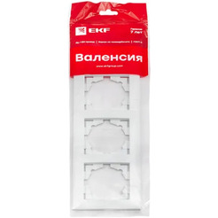 Рамка EKF Валенсия 4-местная (белый)