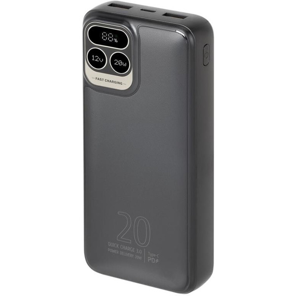 Внешний аккумулятор с дисплеем RIVACASE VA2521 20000mAh (черный)