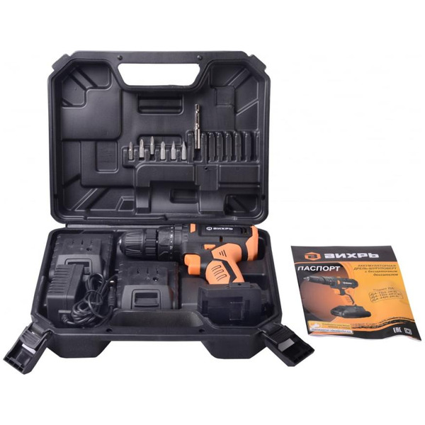 Дрель-шуруповерт Вихрь ДА-18Л-2КУ/Б (72/14/23)