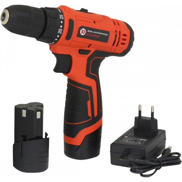 Дрель-шуруповерт Калибр ДА-12А (с 2-мя АКБ и ЗУ)