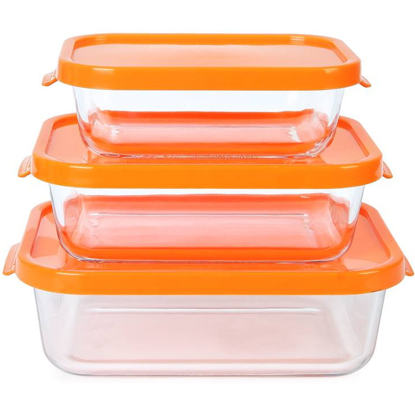 Набор стеклянных контейнеров OURSSON CG3203SS