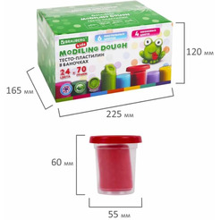 Тесто-пластилин BRAUBERG KIDS 106722 (24 цв.)