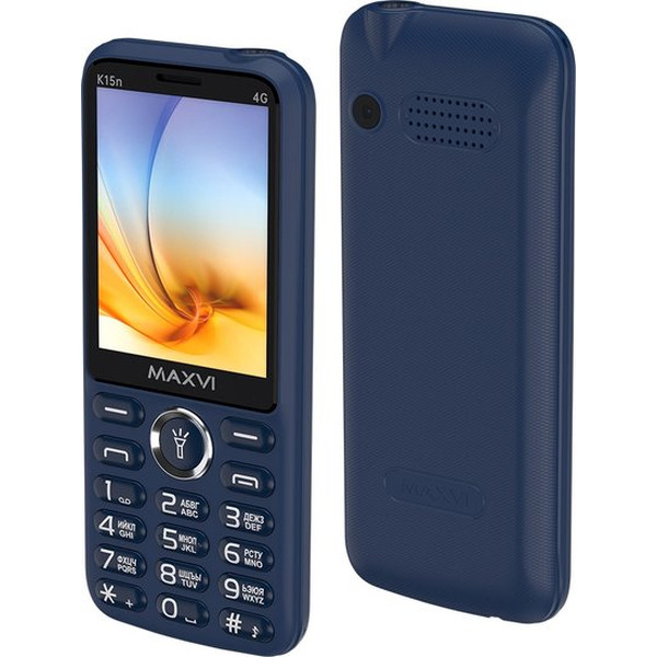 Кнопочный телефон Maxvi K15n 4G (синий)