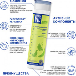 Шампунь для животных Doctor VIC Tutti Frutti для собак (250мл)