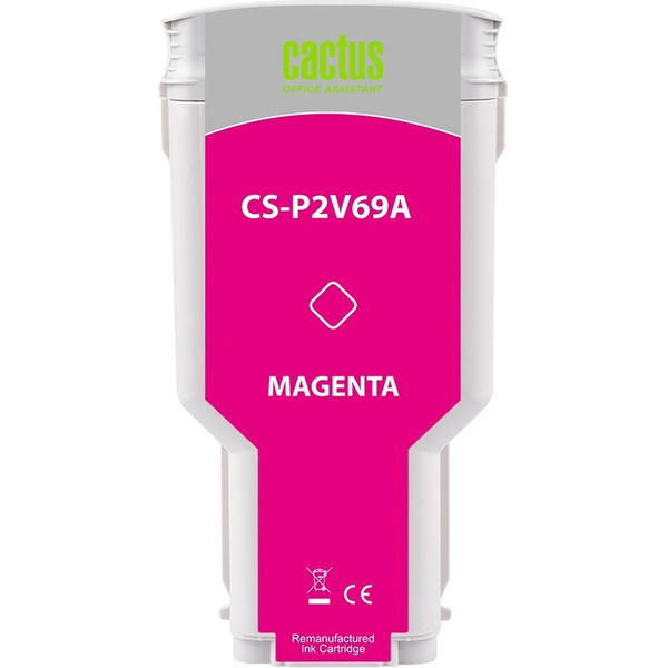 Картридж струйный Cactus CS-P2V69A №730 пурпурный (300мл) для HP Designjet T1600/1700/2600