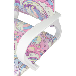 Кресло Бюрократ Burokids 1W (мультиколор розовая луна/пластик белый)