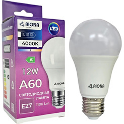 Лампочка RIONA Lighting LED-M A60 12W 4000K E27