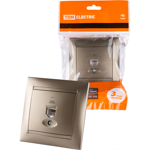 Розетка компьютерная TDM Electric Лама SQ1815-0716