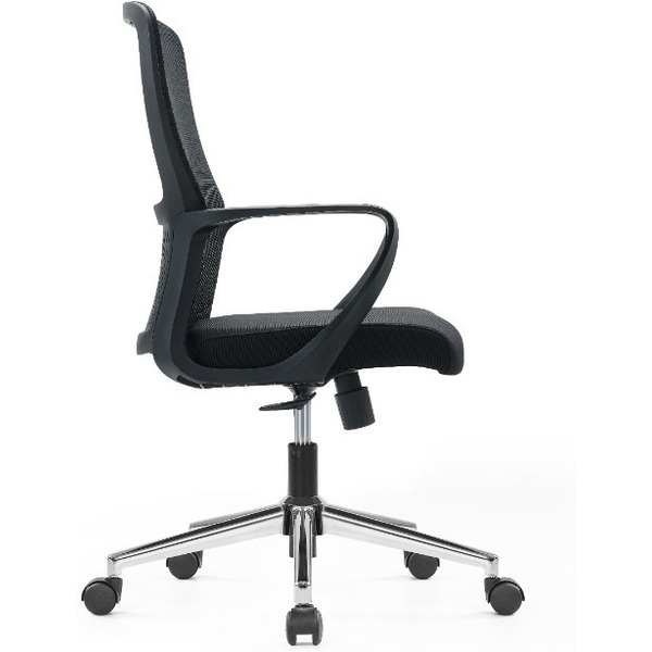 Кресло компьютерное SitZone U-069B сетка/ткань, черный, крестов. хром