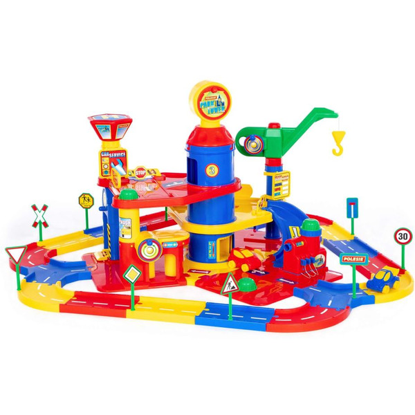 Паркинг Полесье 37862  3-уровневый с дорогой и автомобилями (в коробке)