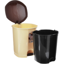 Мусорное ведро Эльфпласт EP031 с педалью (11л, бежево-коричневый)
