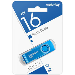 USB флэш-диск 2.0 Smartbuy 016GB Twist Blue (SB016GB2TWB)