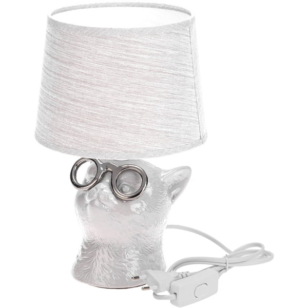 Светильник декоративный REXANT 603-1033 "Кот в очках" Е14, 40Вт (белый)