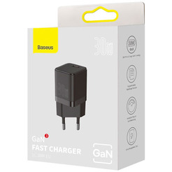 Сетевое зарядное устройство Baseus GaN3 Fast Charger 1C 30W CCGN010101 Black