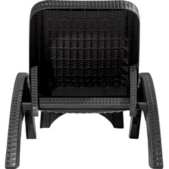 Шезлонг Ellastik Plast Rattan (антрацит)