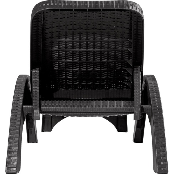 Шезлонг Ellastik Plast Rattan (антрацит)