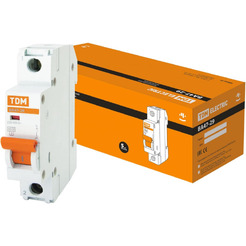 Выключатель автоматический TDM ВА 47-29 1Р 20А (D) 4.5кА SQ0206-0142