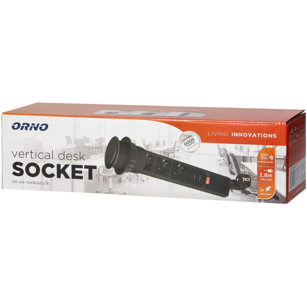 Блок розеточный Orno OR-AE-1349-B 1,8 м