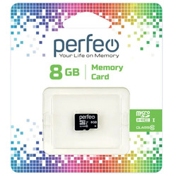 Карта памяти Perfeo microSDHC Class 10 8GB PF8GMCSH10