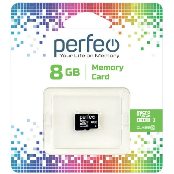 Карта памяти Perfeo microSDHC Class 10 8GB PF8GMCSH10